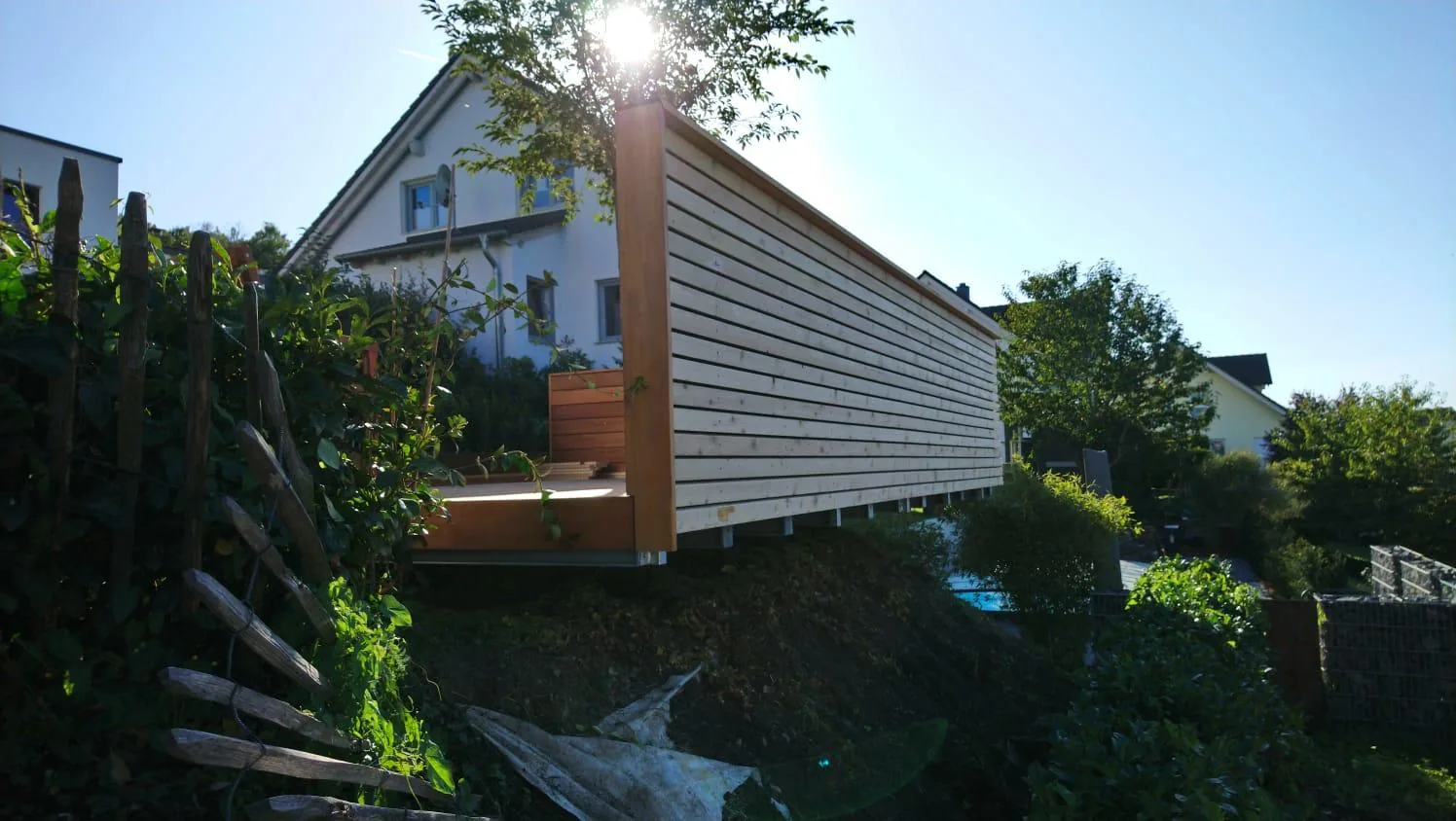 Terrassenanbau seitenansicht